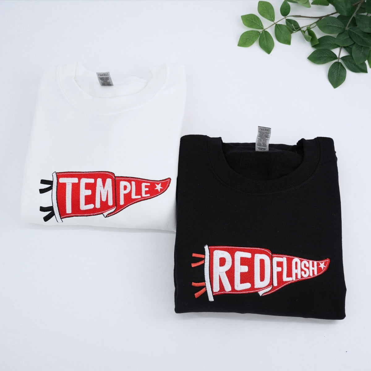 Individuell bestickte Engel- und Dämonenkatze-Kapuzenpullover für Paare