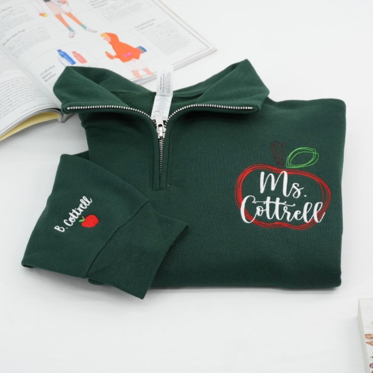 Individuell bestickte Engel- und Dämonenkatze-Kapuzenpullover für Paare