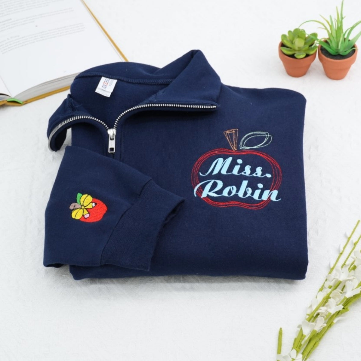 Individuell bestickte Engel- und Dämonenkatze-Kapuzenpullover für Paare