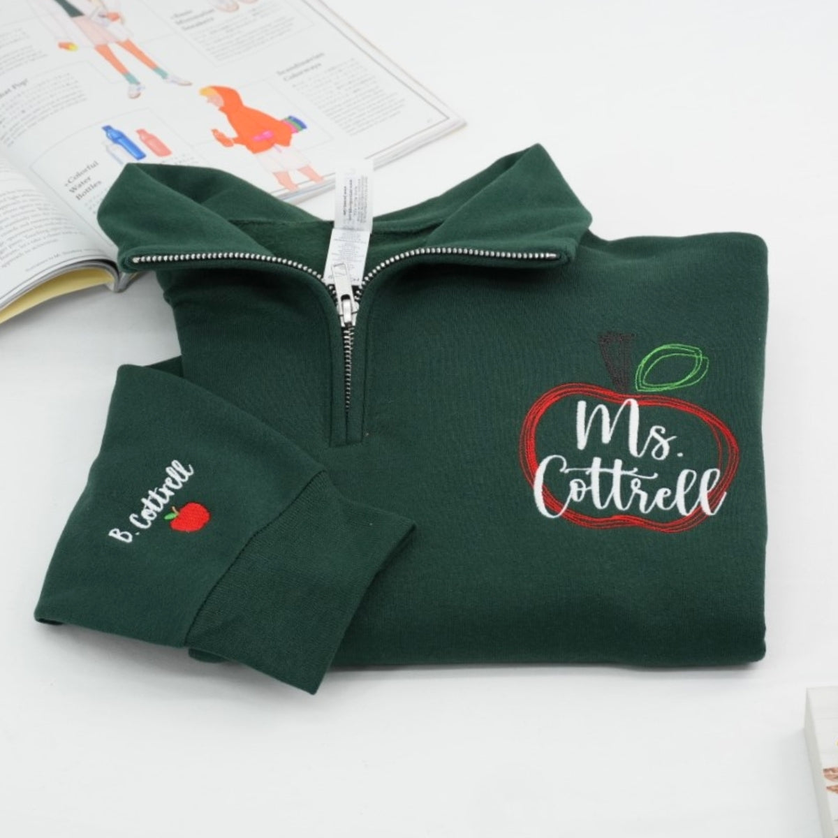 Individuell bestickte Engel- und Dämonenkatze-Kapuzenpullover für Paare