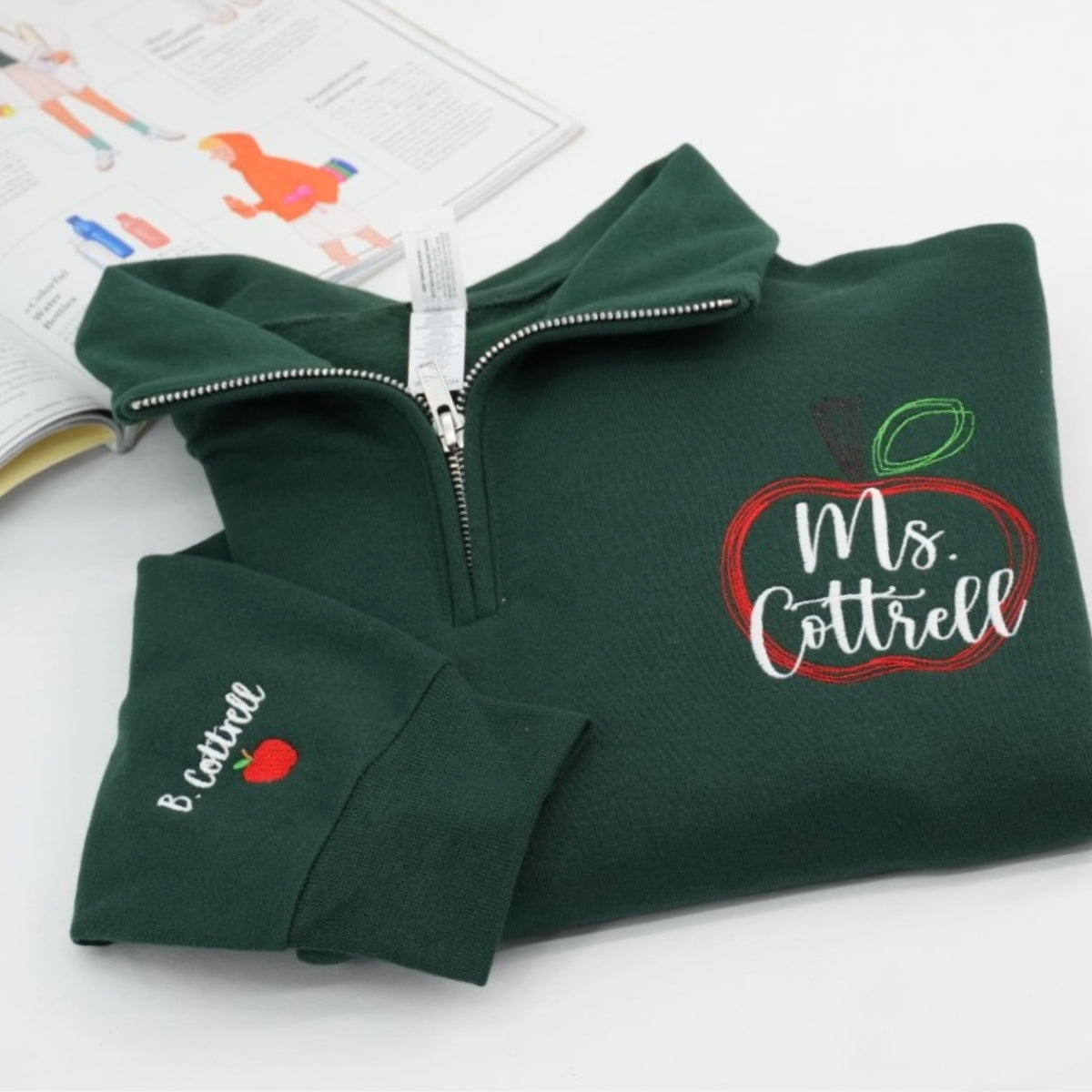 Individuell bestickte Engel- und Dämonenkatze-Kapuzenpullover für Paare