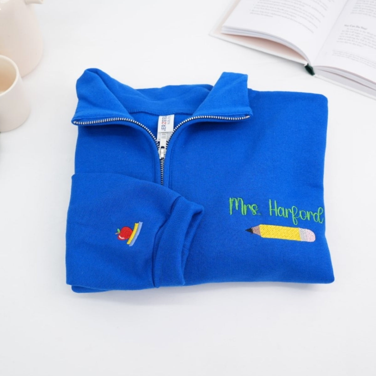 Individuell bestickte Engel- und Dämonenkatze-Kapuzenpullover für Paare