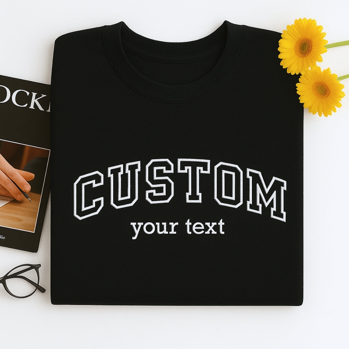 Individuell bestickte Engel- und Dämonenkatze-Kapuzenpullover für Paare