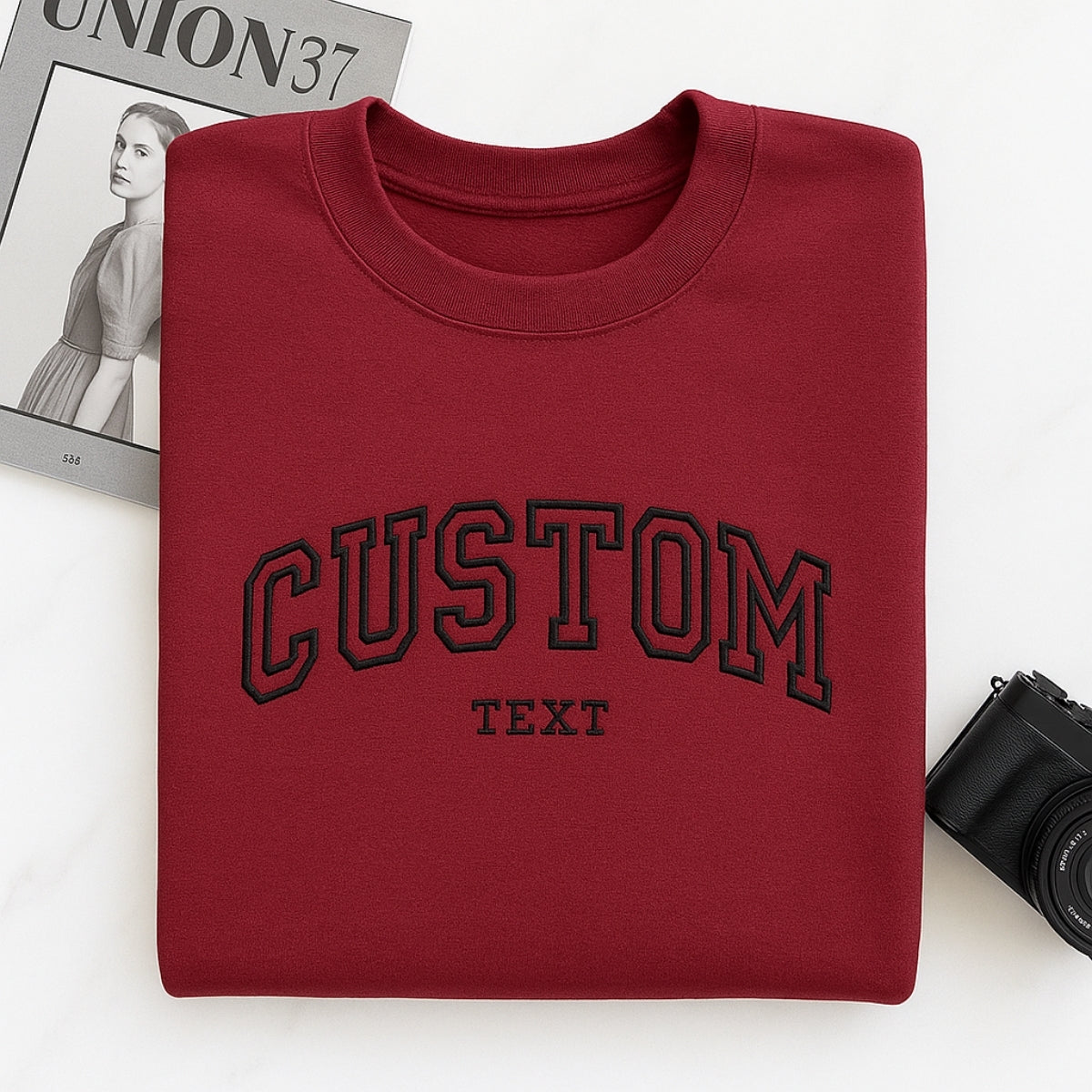 Custom Text Hoodies - Personalized Embroidered Sweatshirts - Perfect Custom Gift for Any Occasion