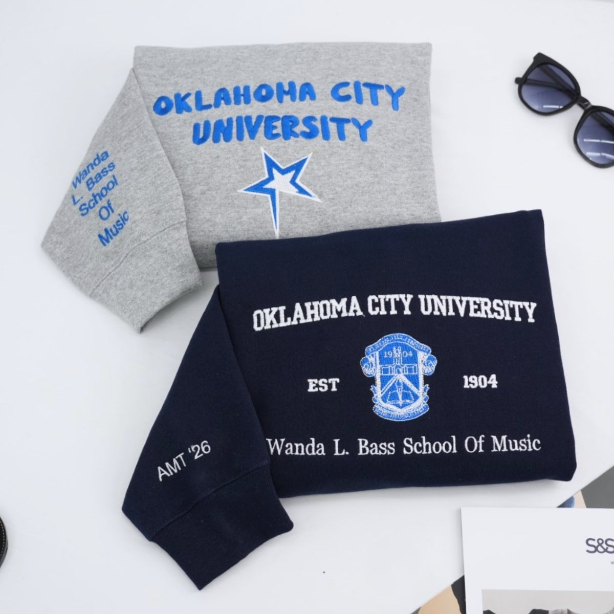 Custom University Logo Hoodies - College School Embroidered Sweatshirts - Perfect Student Gift
