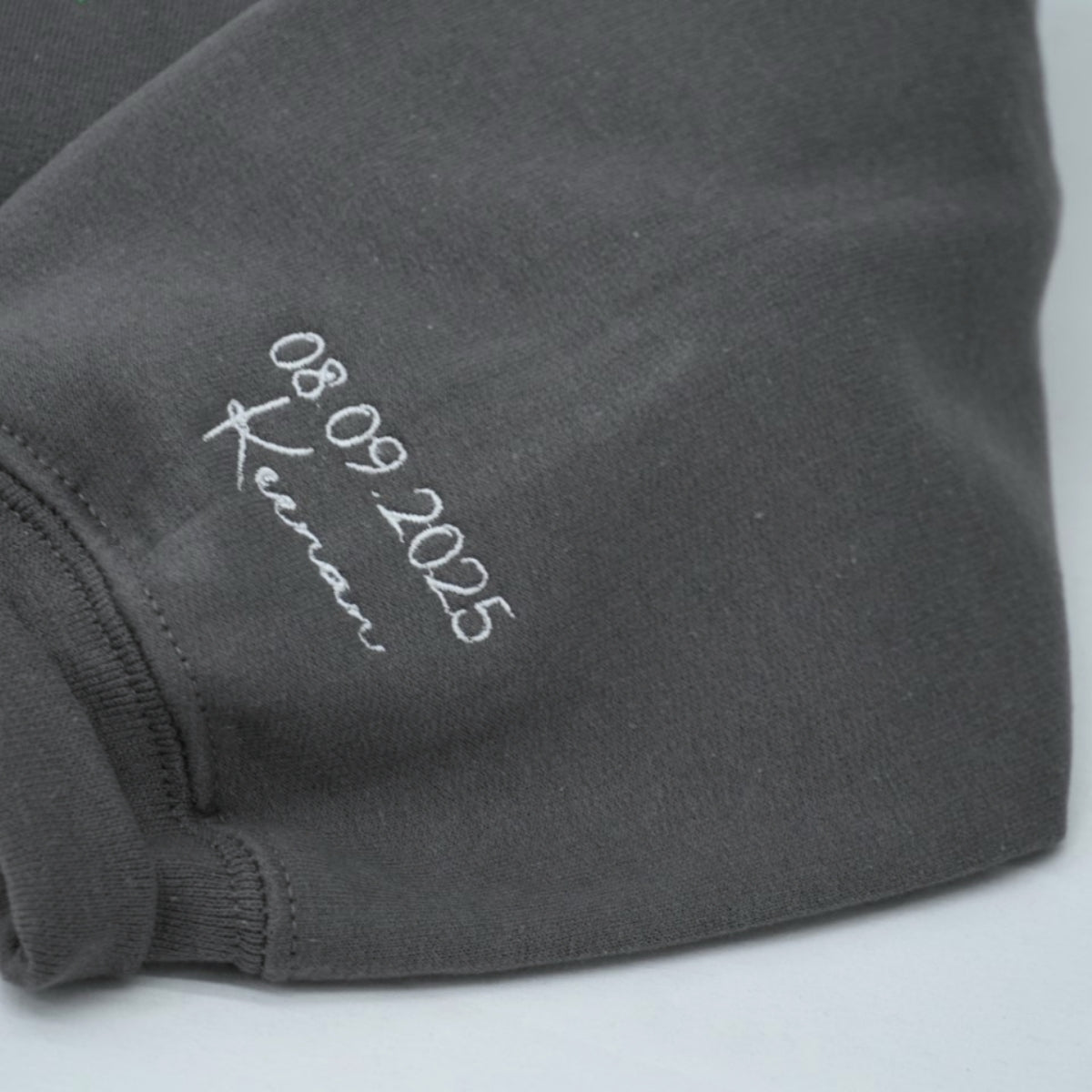 Custom Wedding Bouquet Hoodie - Personalized Bride Embroidered Sweatshirt - Wedding Date Keepsake