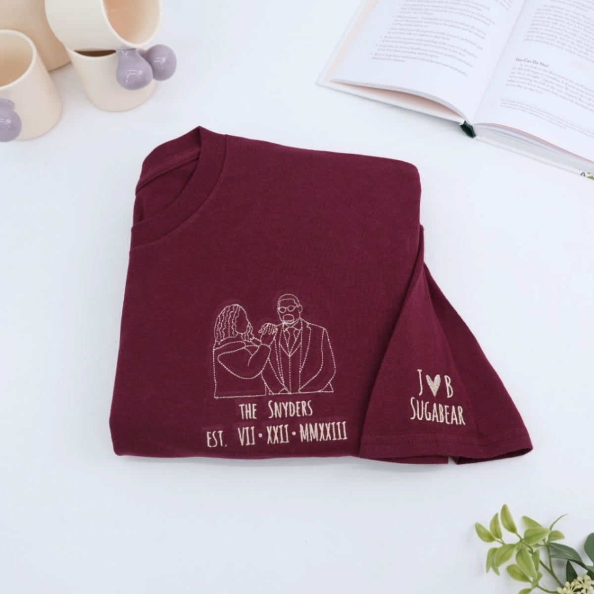 Individuell bestickte Engel- und Dämonenkatze-Kapuzenpullover für Paare