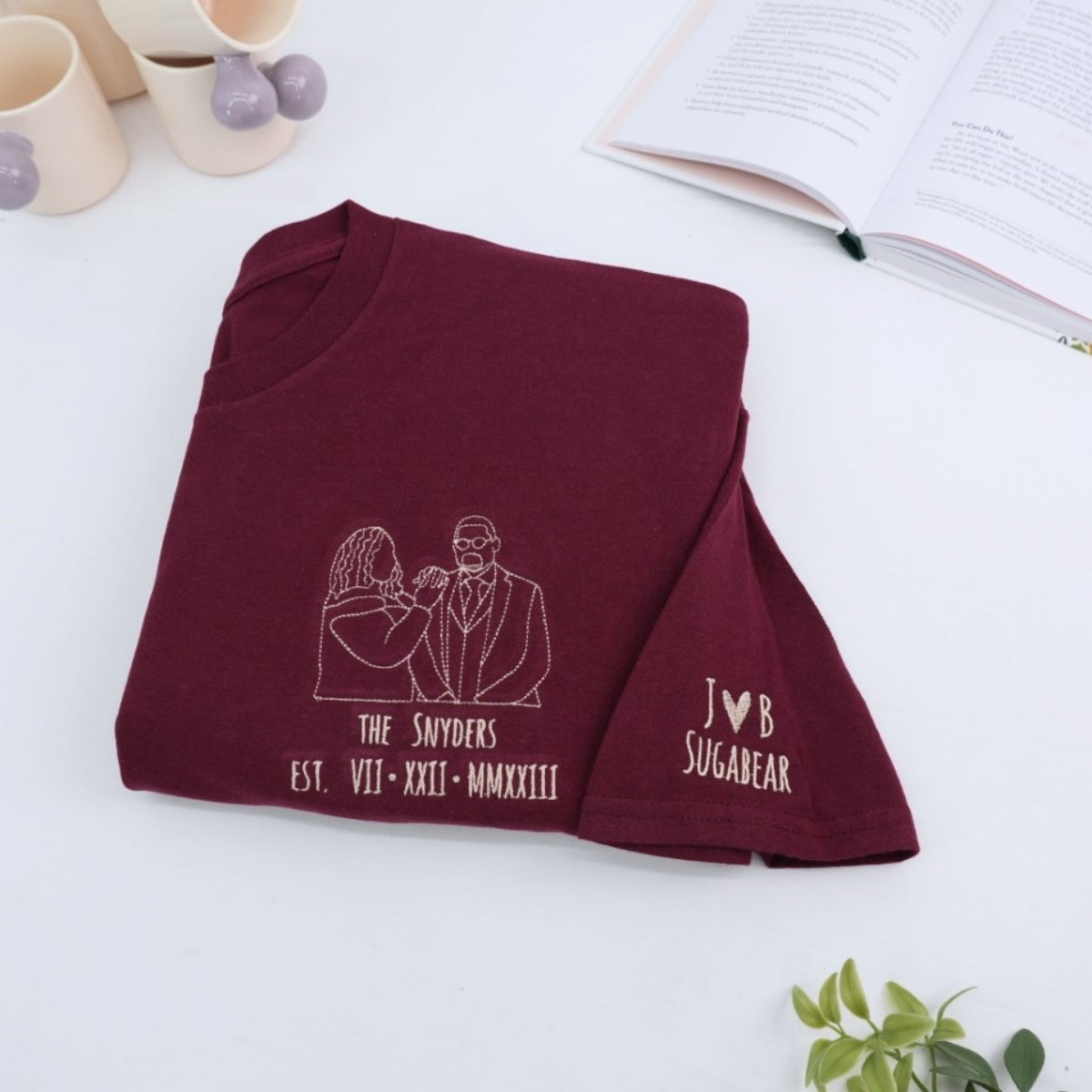 Individuell bestickte Engel- und Dämonenkatze-Kapuzenpullover für Paare