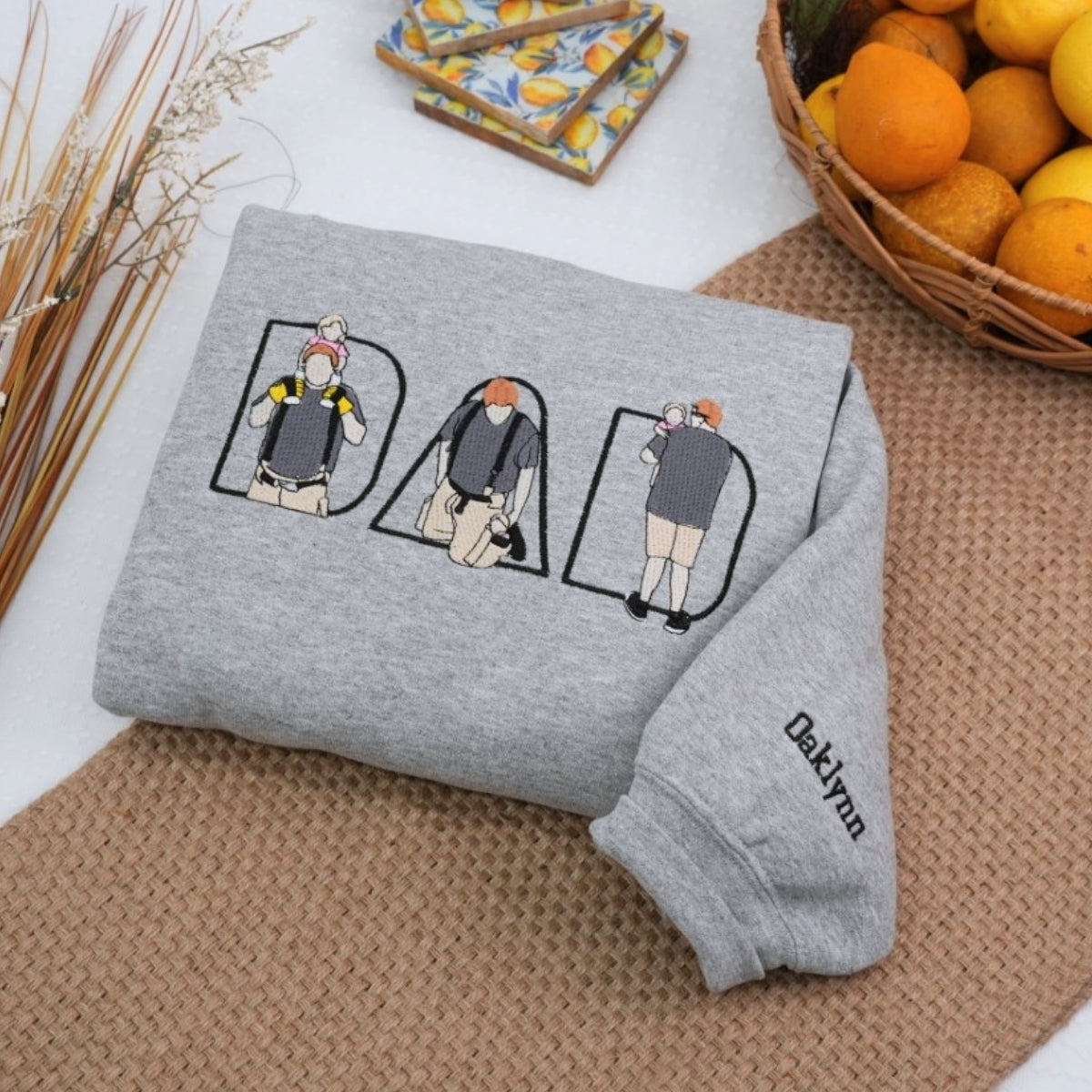 Dad Life Custom Hoodies - Father Embroidered Sweatshirts - Perfect Father's Day Gift