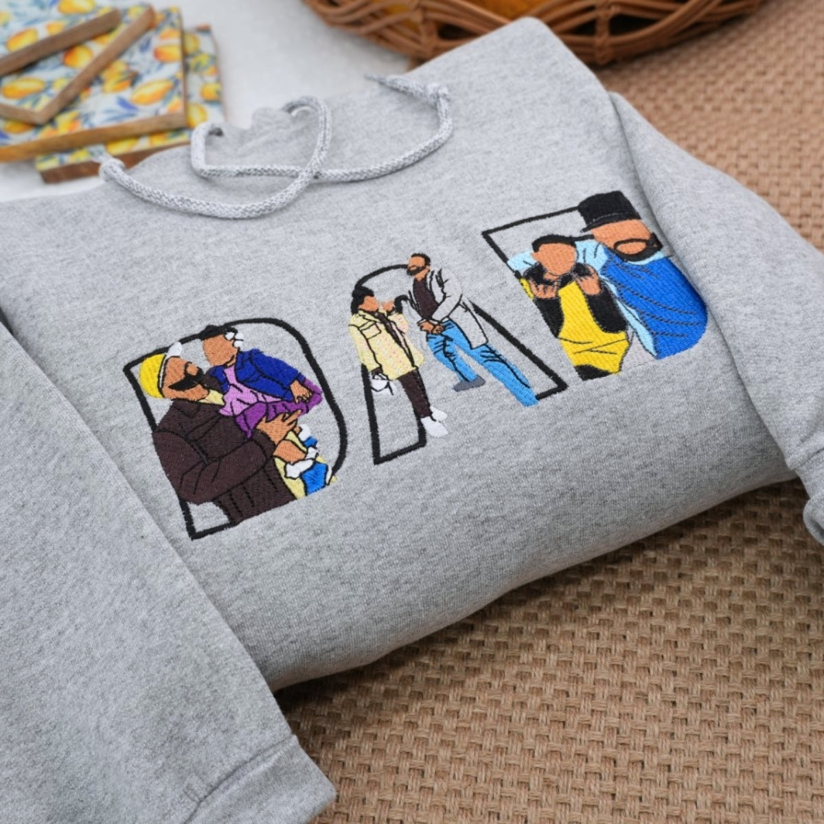 Dad Life Custom Hoodies - Father Embroidered Sweatshirts - Perfect Father's Day Gift