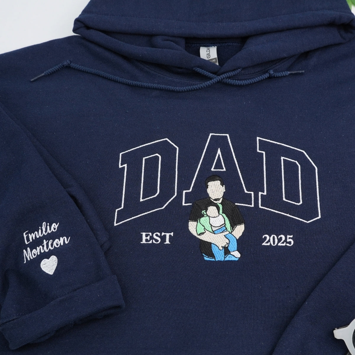 Individuell bestickte Engel- und Dämonenkatze-Kapuzenpullover für Paare