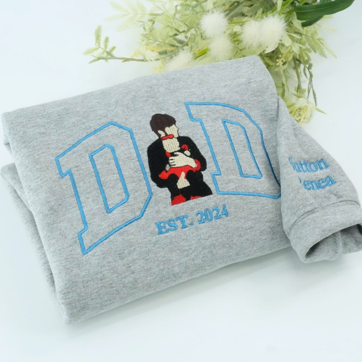 Individuell bestickte Engel- und Dämonenkatze-Kapuzenpullover für Paare