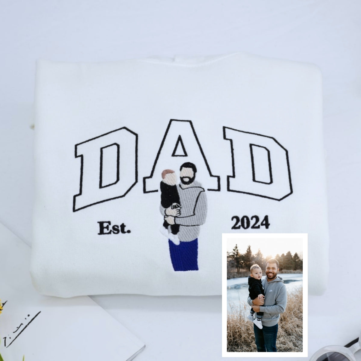 Individuell bestickte Engel- und Dämonenkatze-Kapuzenpullover für Paare