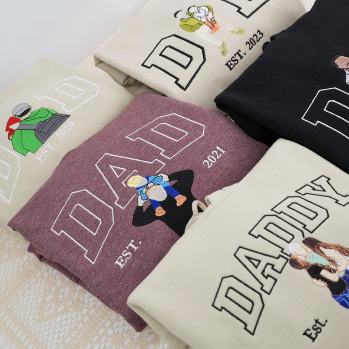 Individuell bestickte Engel- und Dämonenkatze-Kapuzenpullover für Paare