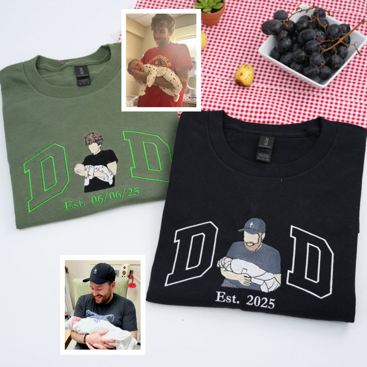 Individuell bestickte Engel- und Dämonenkatze-Kapuzenpullover für Paare