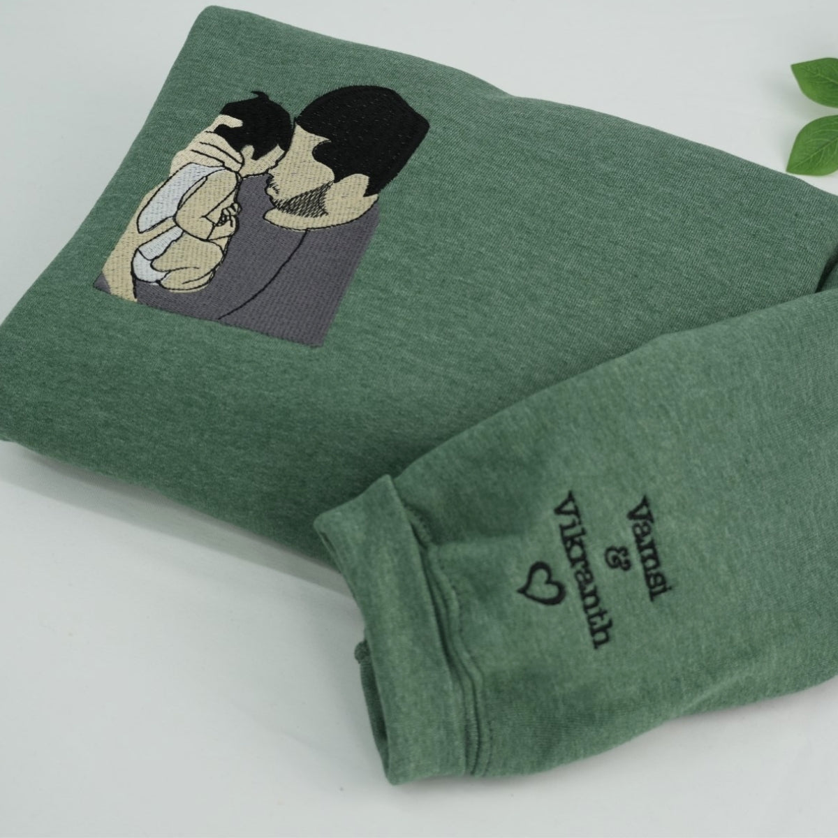 Individuell bestickte Engel- und Dämonenkatze-Kapuzenpullover für Paare