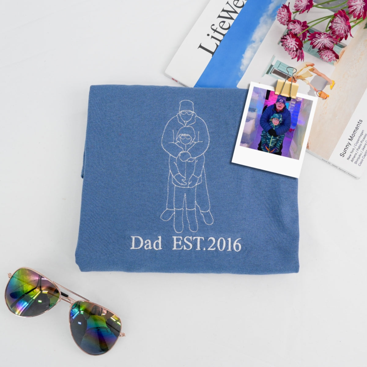 Individuell bestickte Engel- und Dämonenkatze-Kapuzenpullover für Paare