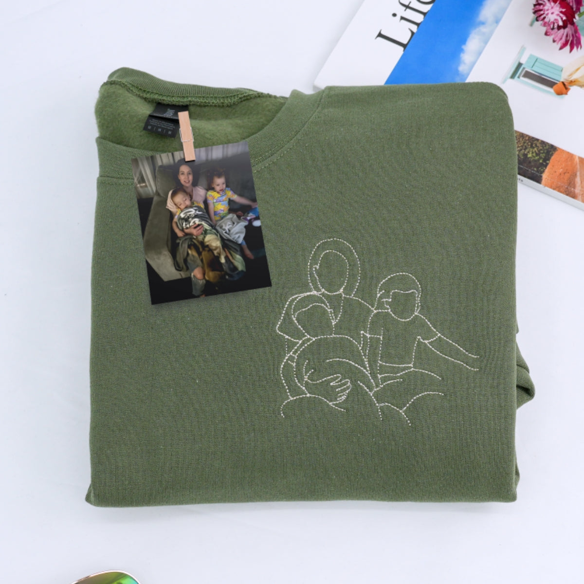 Individuell bestickte Engel- und Dämonenkatze-Kapuzenpullover für Paare