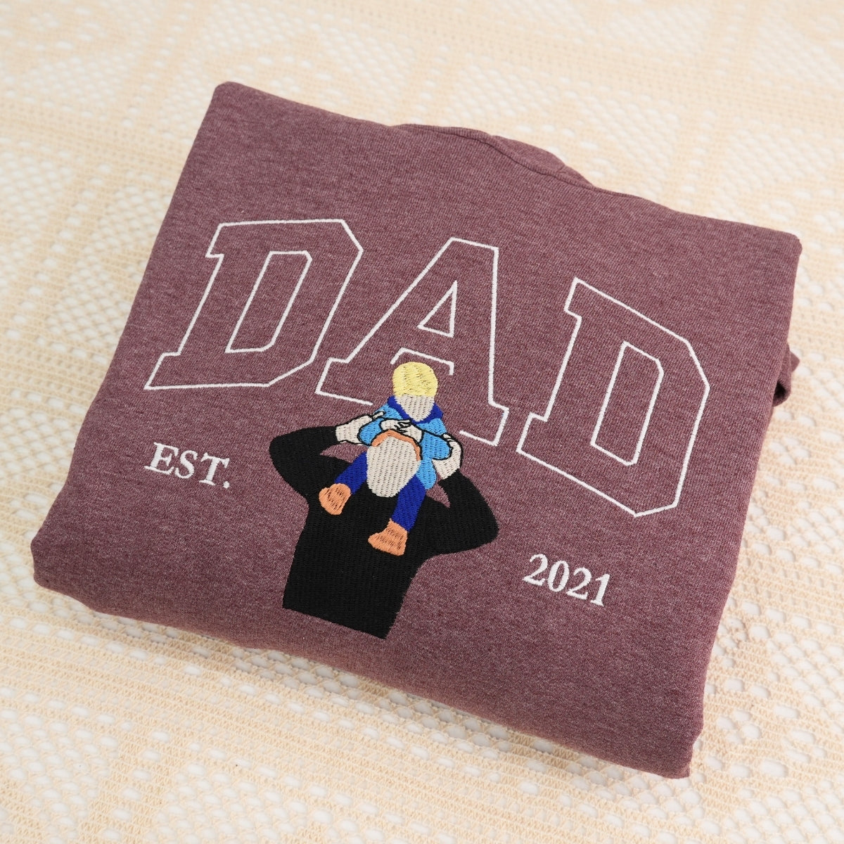 Dad Varsity Custom Hoodies - Father Embroidered Sweatshirts Collegiate Style - Perfect Father's Day Gift