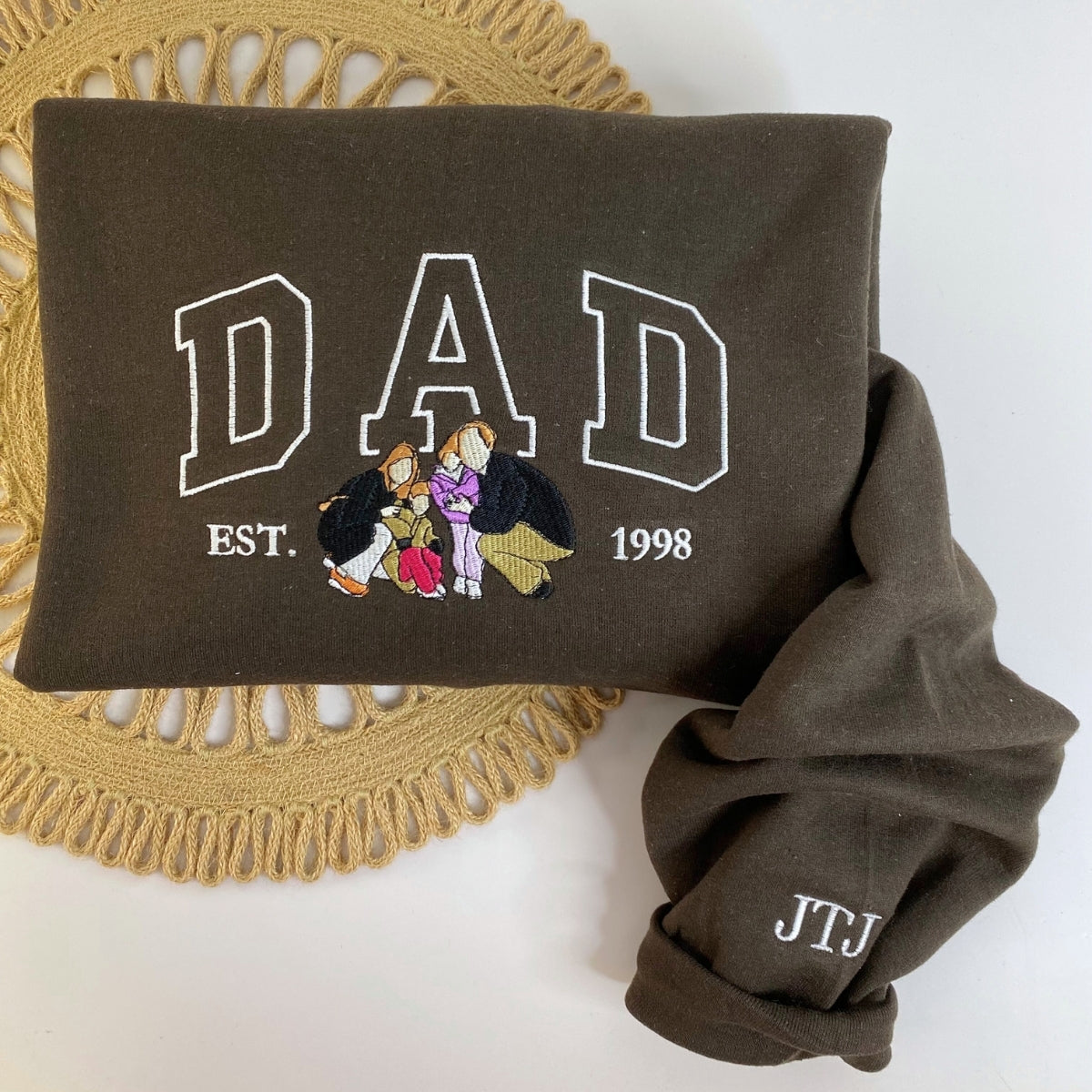 Dad Varsity Custom Hoodies - Father Embroidered Sweatshirts Collegiate Style - Perfect Father's Day Gift