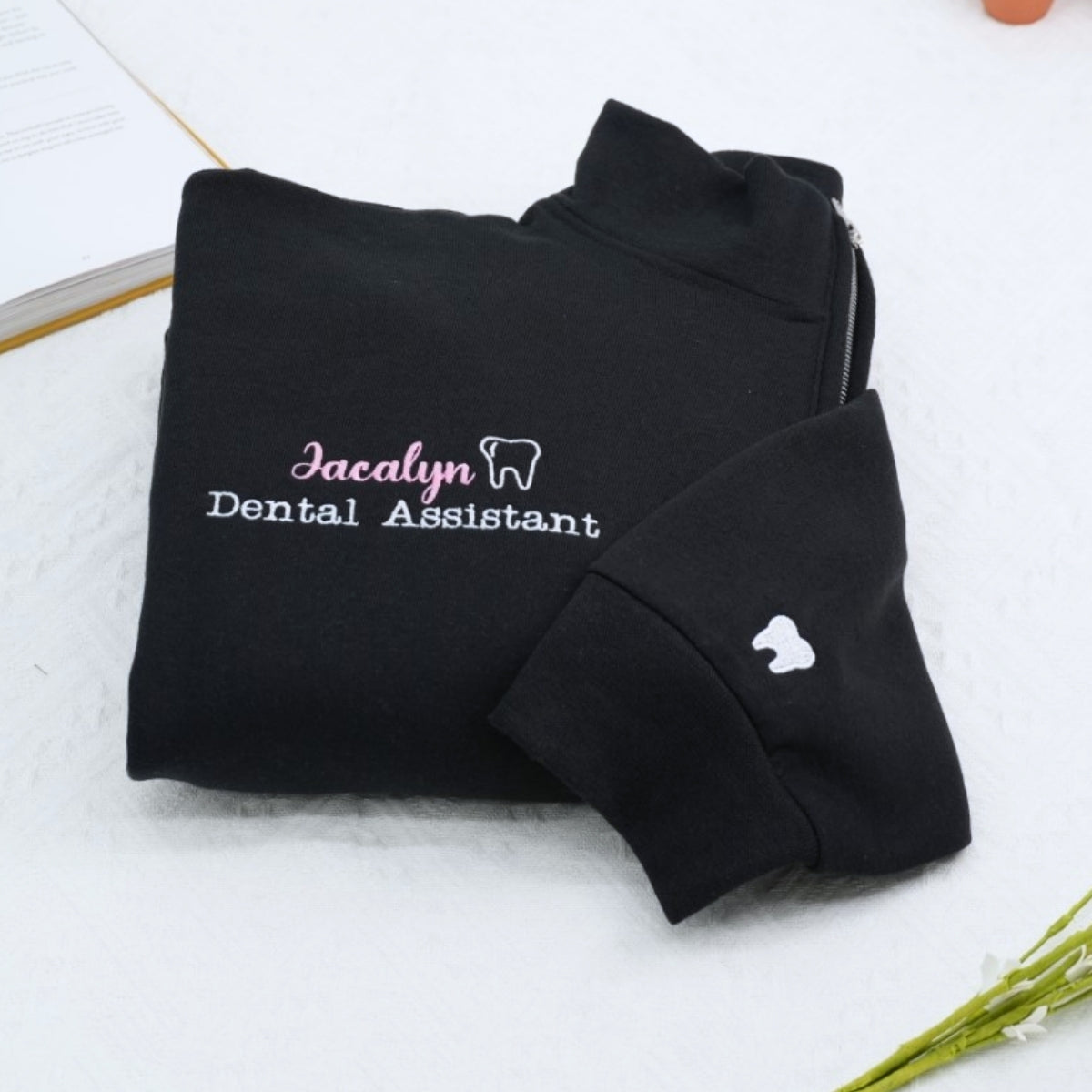 Custom Dental Assistant Quarter Zip | Personalized Healthcare Embroidered - Dental Professional Gift