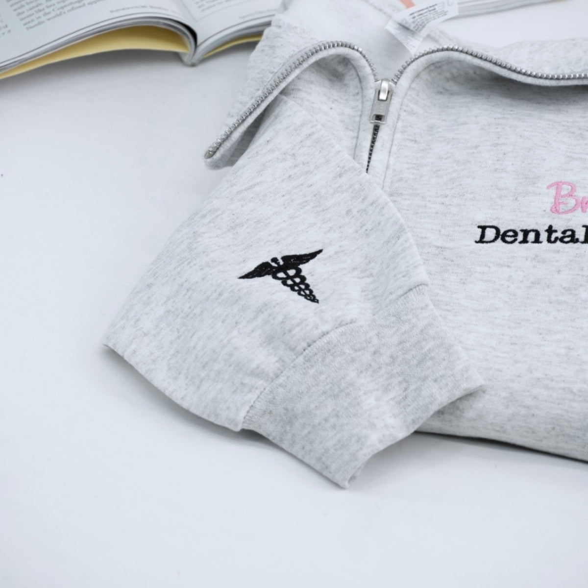 Dental Assistant Custom Quarter Zip - Personalized Healthcare Embroidered Sweatshirt - Perfect Dental Gift