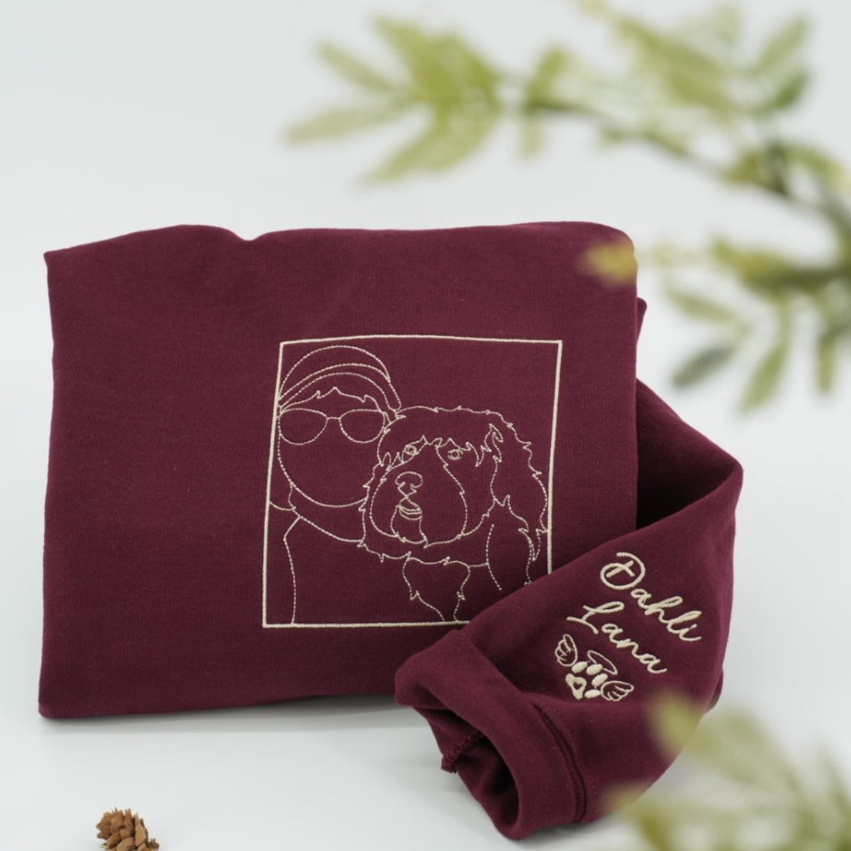 Individuell bestickte Engel- und Dämonenkatze-Kapuzenpullover für Paare