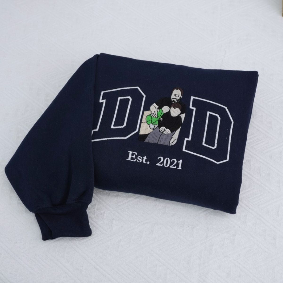 Established Dad Custom Hoodies - Father Embroidered Sweatshirts - Perfect Father's Day Gift
