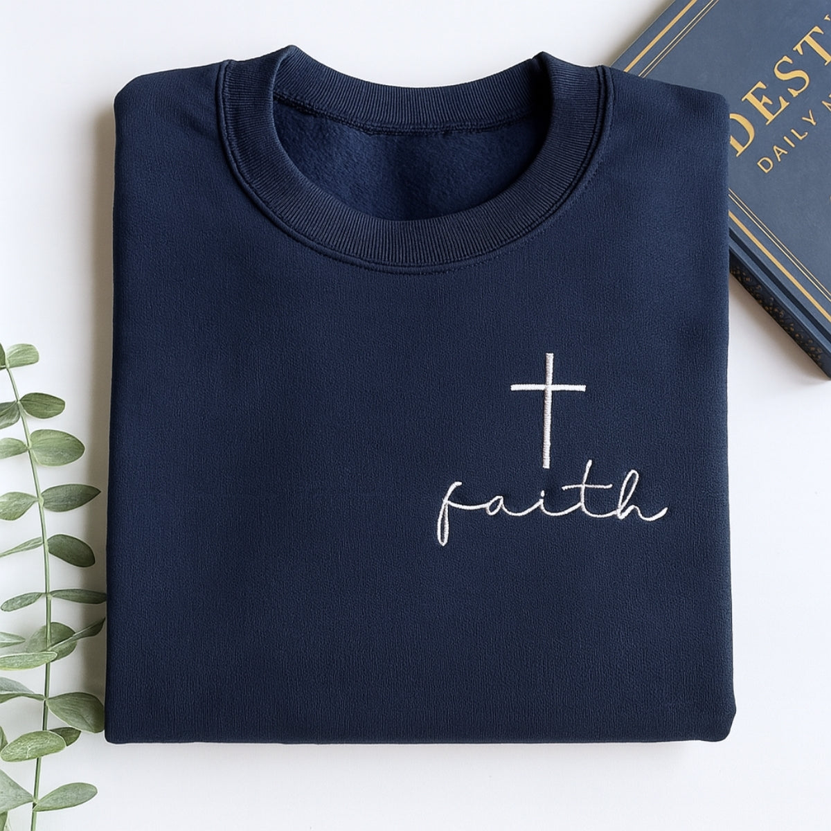 Faith Cross Hoodies - Christian Embroidered Sweatshirts - Perfect Inspirational Religious Gift
