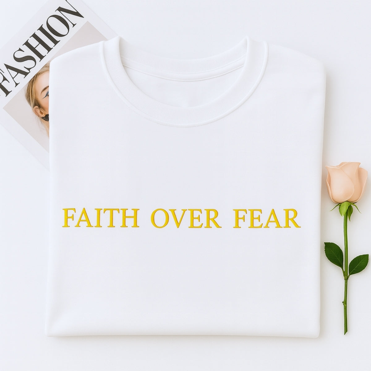 Faith Over Fear Hoodies - Christian Embroidered Sweatshirts - Perfect Inspirational Gift