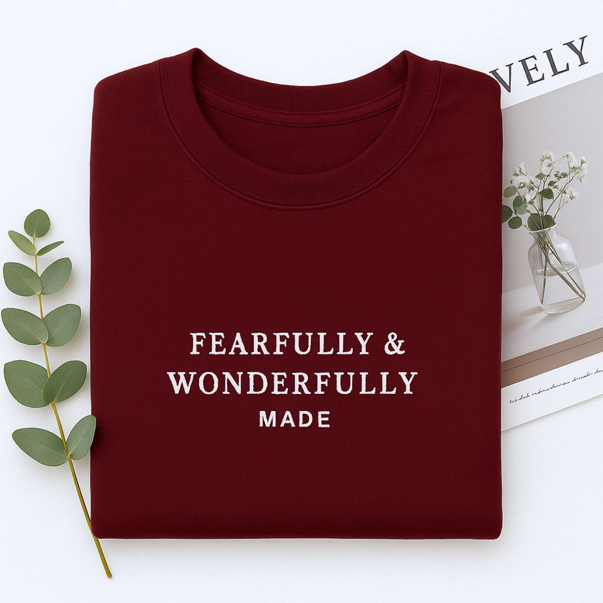 Fearfully Wonderfully Made Hoodies - Christian Embroidered Sweatshirts - Faith Inspired Gift