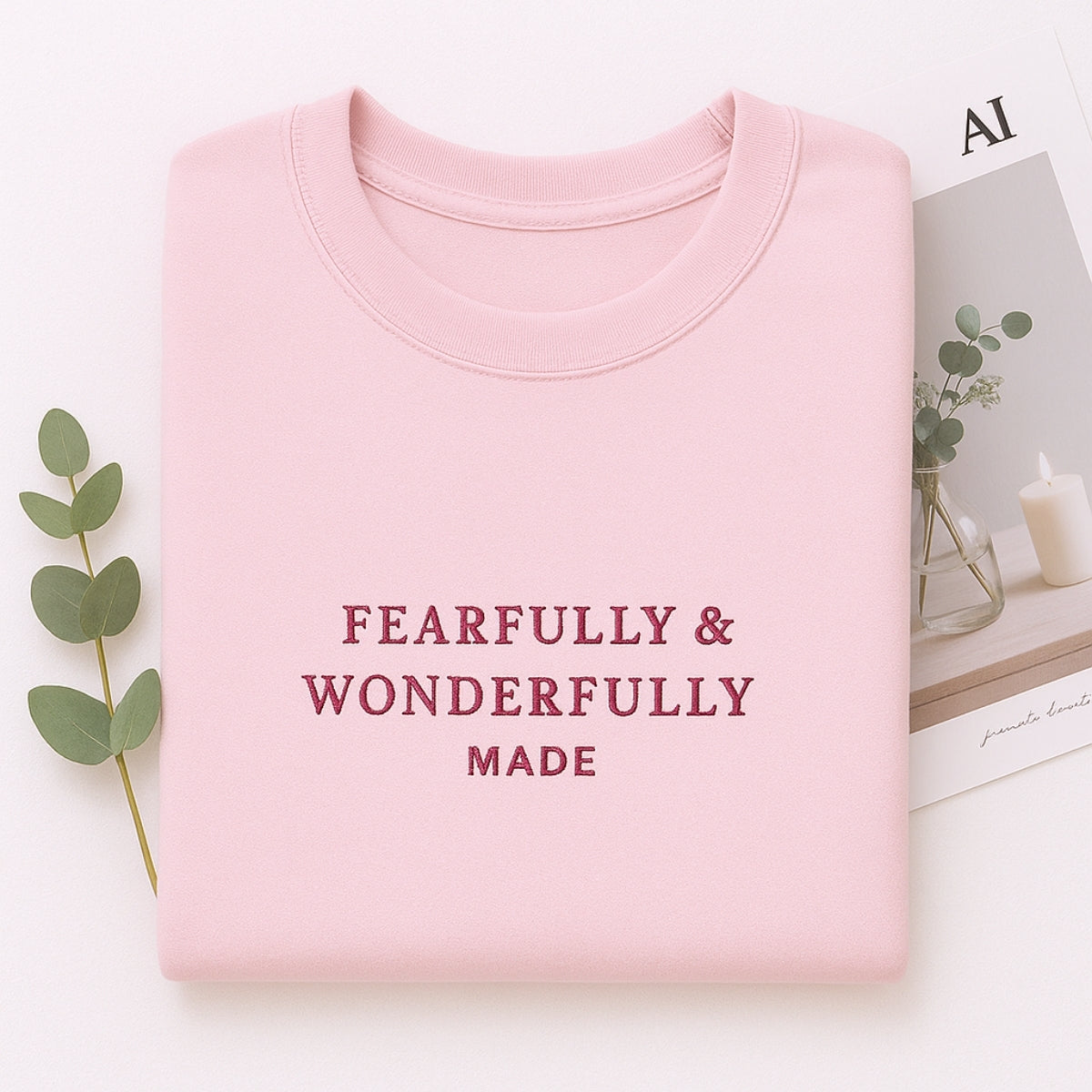 Fearfully Wonderfully Made Hoodies - Christian Embroidered Sweatshirts - Faith Inspired Gift