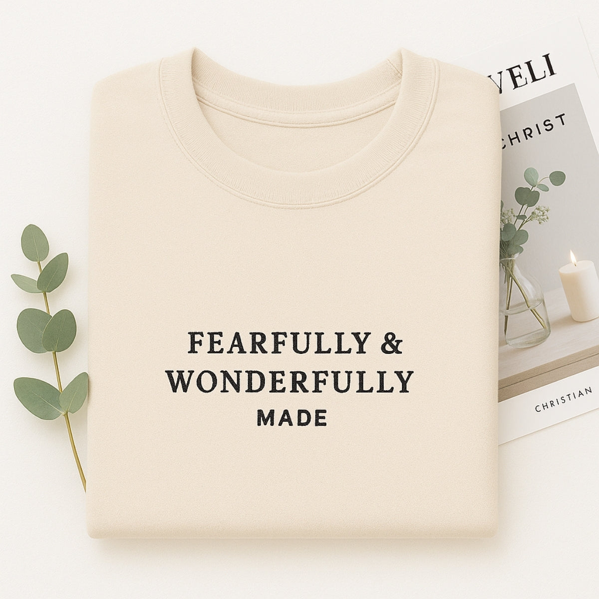 Fearfully Wonderfully Made Hoodies - Christian Embroidered Sweatshirts - Faith Inspired Gift