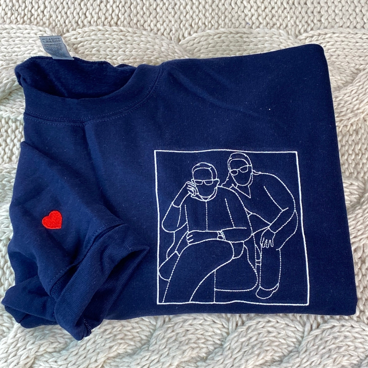 Individuell bestickte Engel- und Dämonenkatze-Kapuzenpullover für Paare