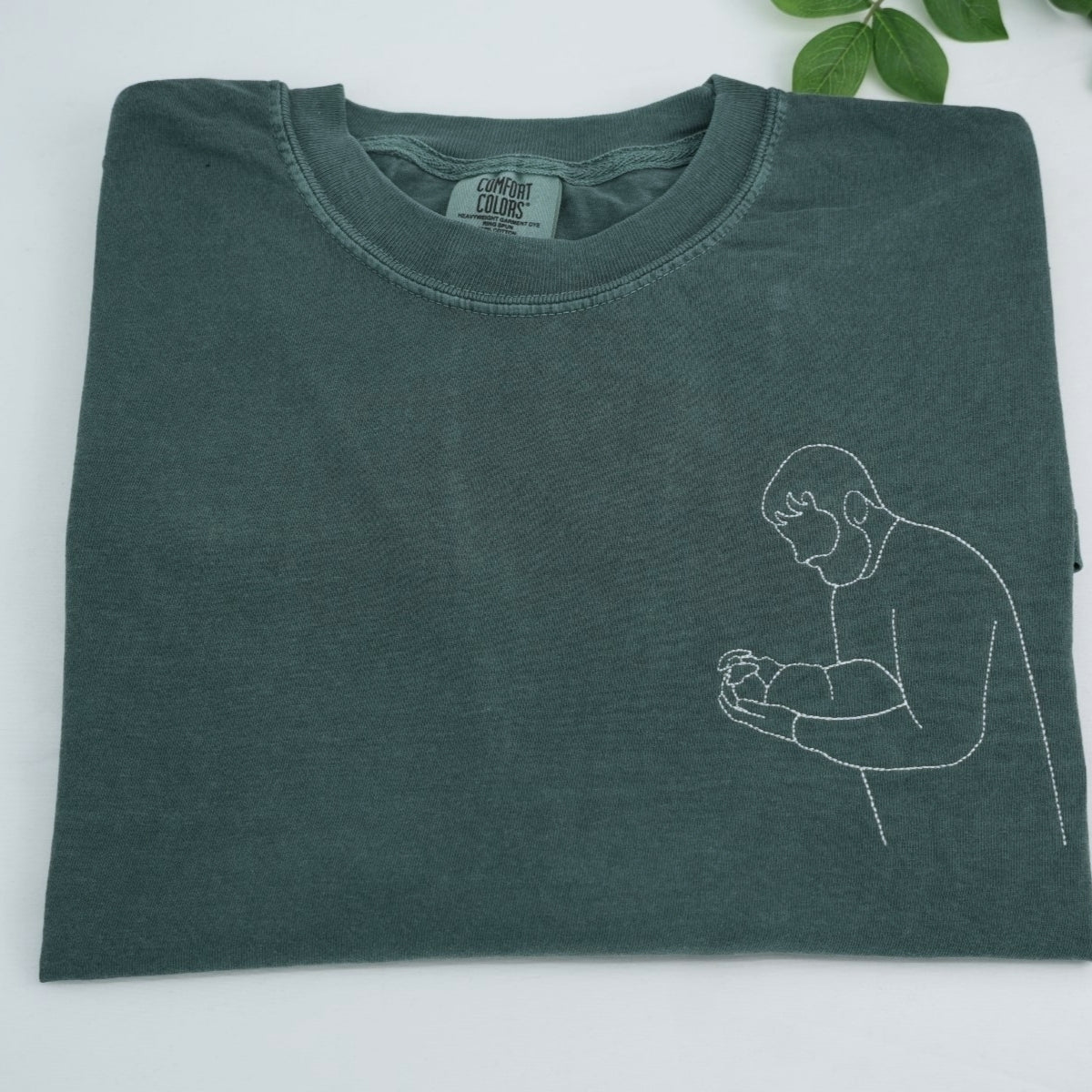 Girl Dad Custom T-Shirt - Father Daughter Outline Embroidered Shirt - Perfect Dad Gift