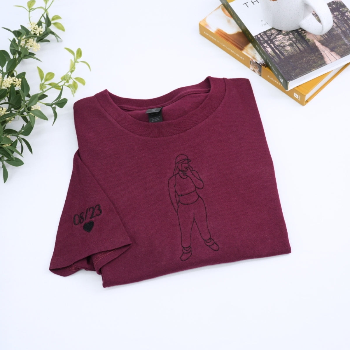 Individuell bestickte Engel- und Dämonenkatze-Kapuzenpullover für Paare