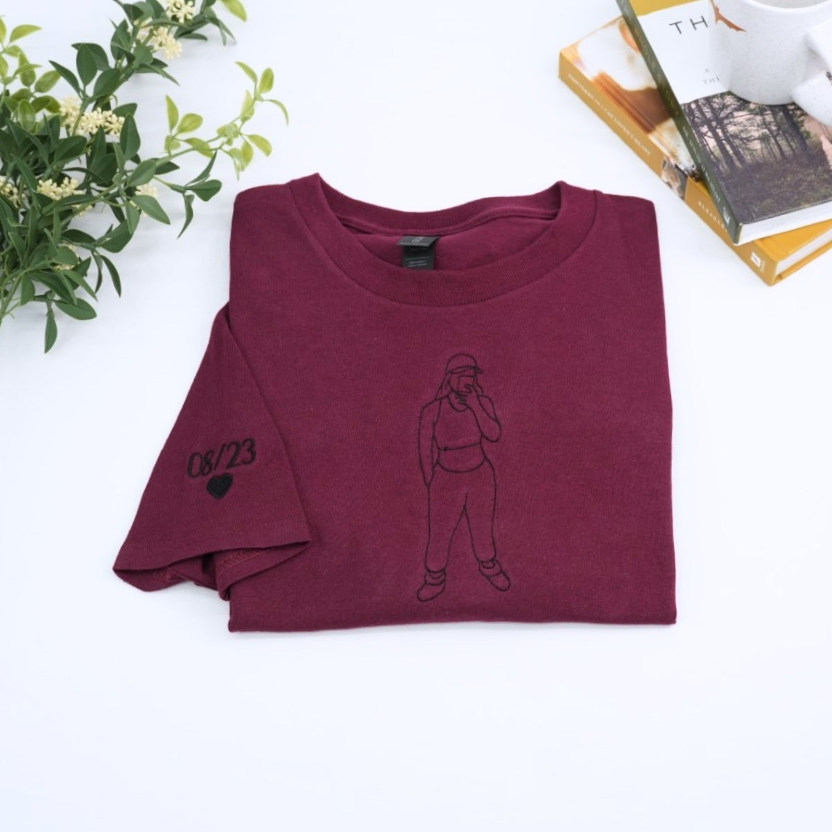 Individuell bestickte Engel- und Dämonenkatze-Kapuzenpullover für Paare