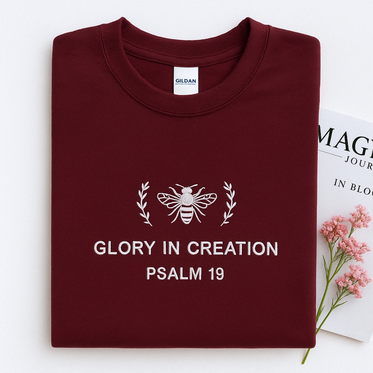 Glory In Creation Hoodies - Christian Nature Embroidered Sweatshirts - Psalm 19 Faith Gift