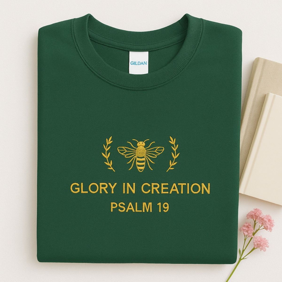Glory In Creation Hoodies - Christian Nature Embroidered Sweatshirts - Psalm 19 Faith Gift