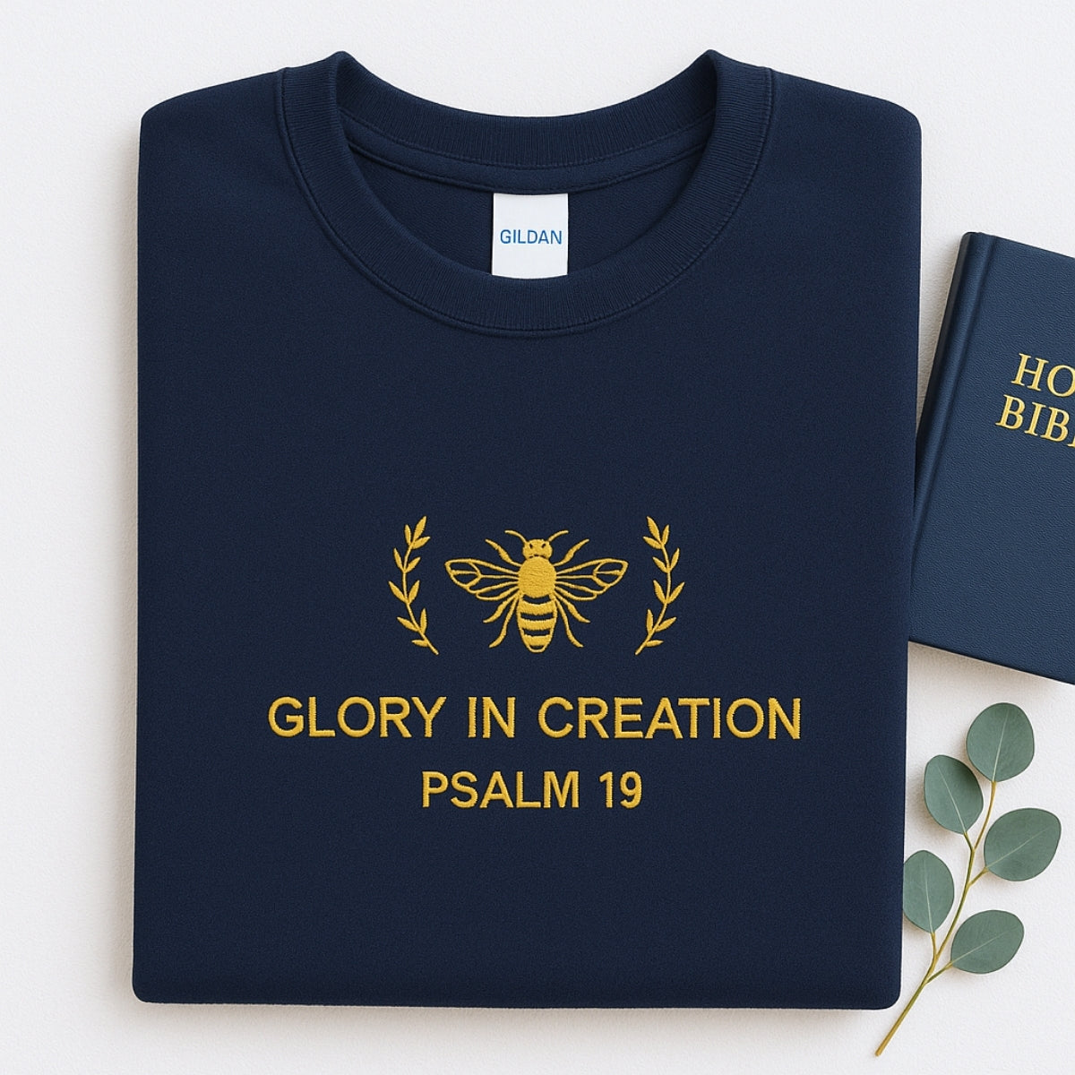 Glory In Creation Hoodies - Christian Nature Embroidered Sweatshirts - Psalm 19 Faith Gift