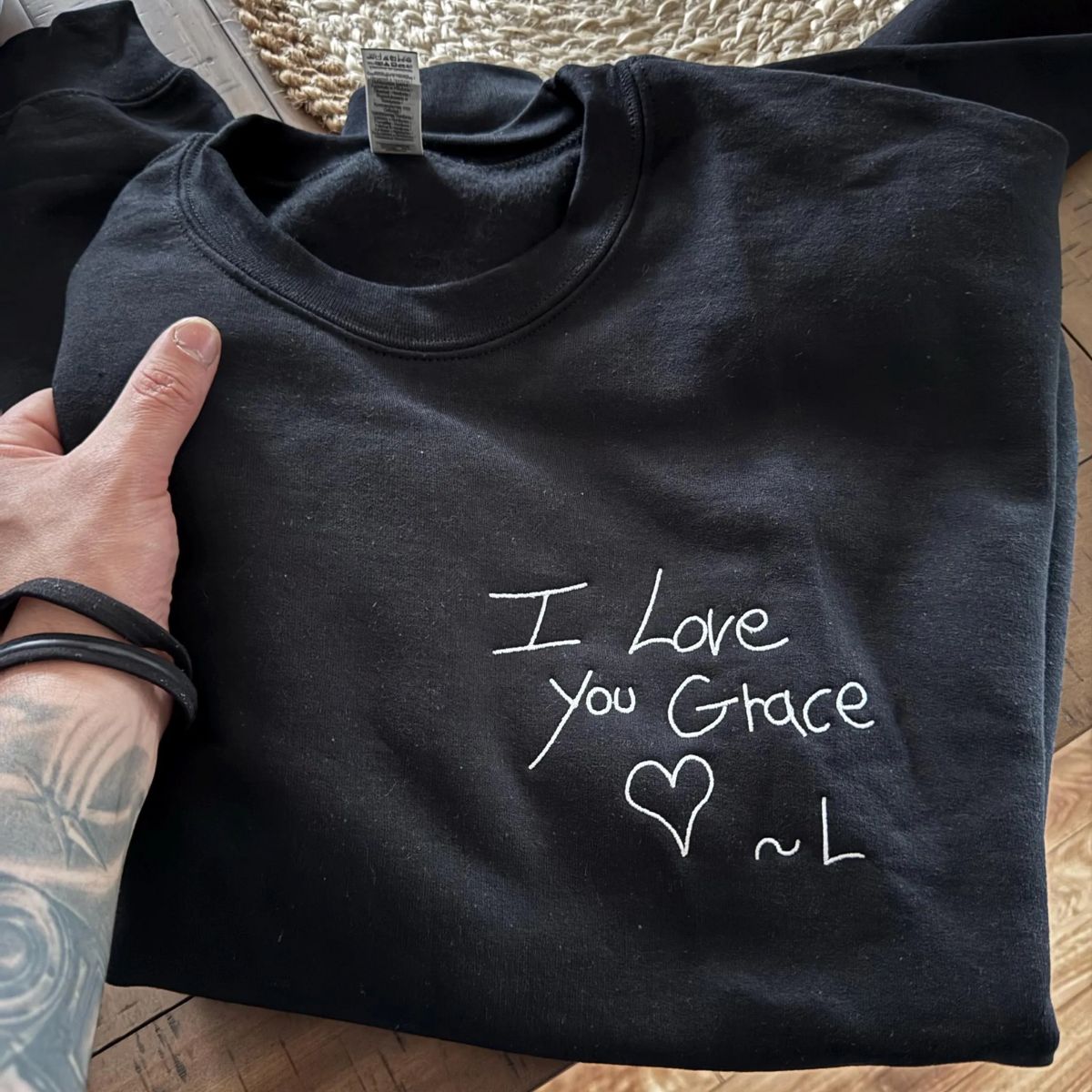 Individuell bestickte Engel- und Dämonenkatze-Kapuzenpullover für Paare