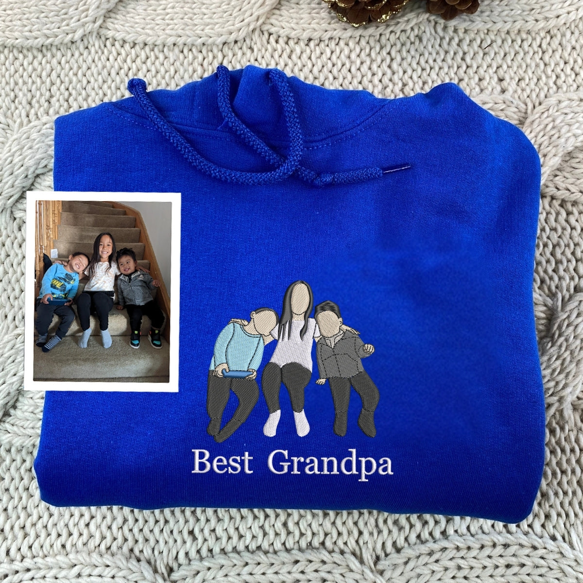 Individuell bestickte Engel- und Dämonenkatze-Kapuzenpullover für Paare