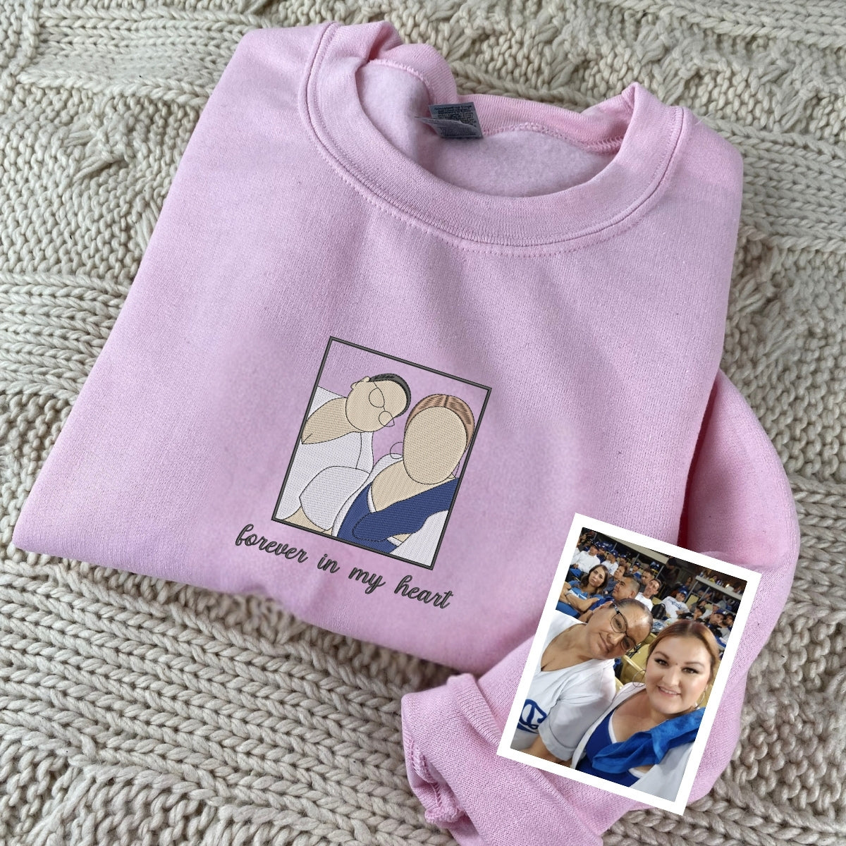 Grandma Custom Family Portrait Hoodie - Personalized Embroidered Sweatshirt - Perfect Grandmother Gift