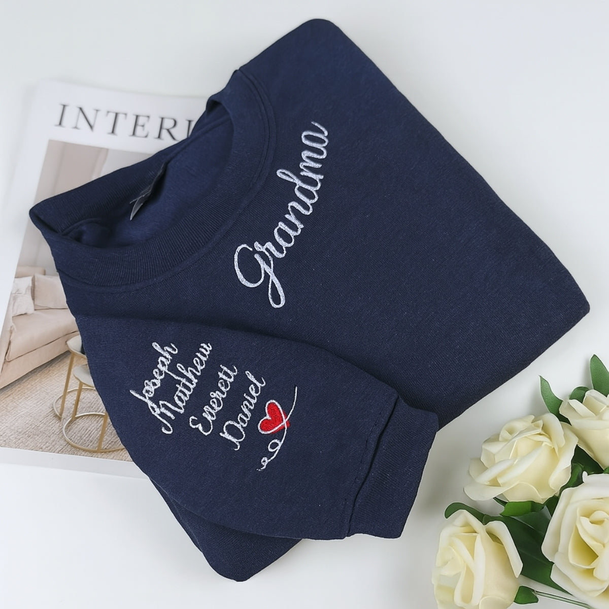 Individuell bestickte Engel- und Dämonenkatze-Kapuzenpullover für Paare