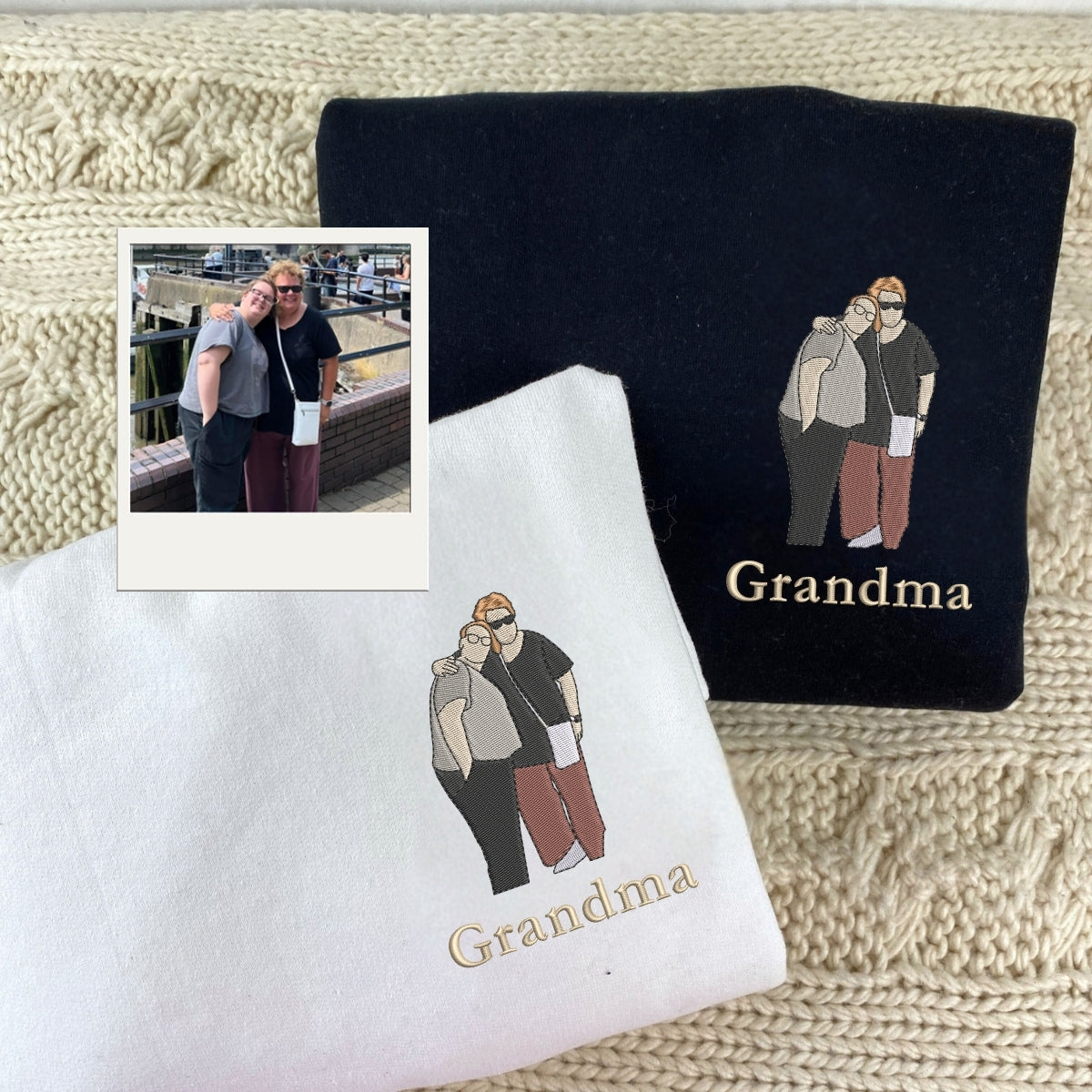 Individuell bestickte Engel- und Dämonenkatze-Kapuzenpullover für Paare