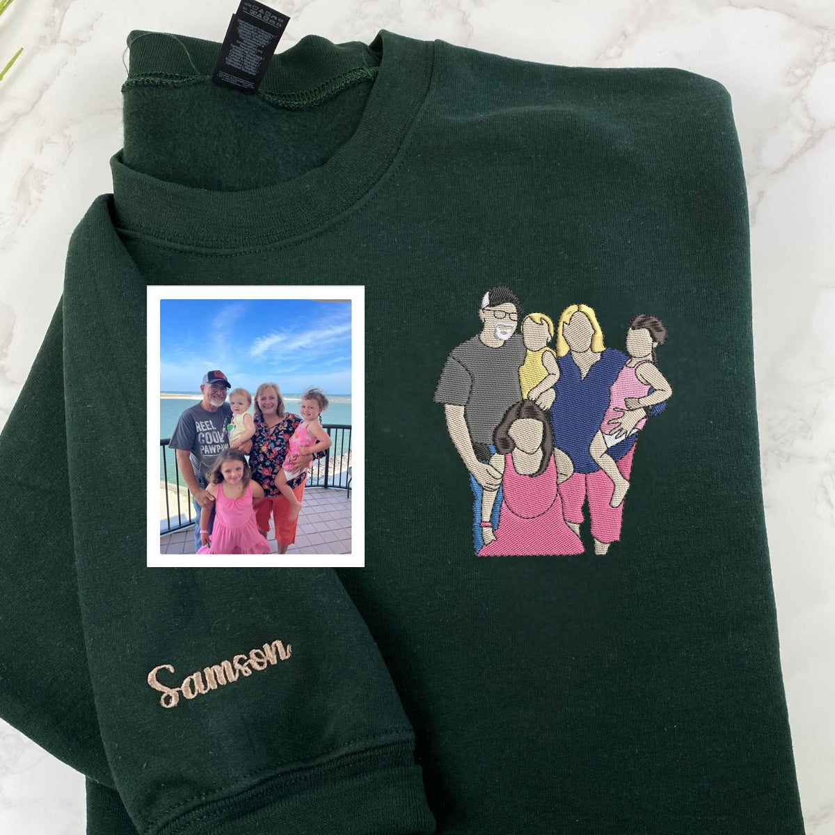 Individuell bestickte Engel- und Dämonenkatze-Kapuzenpullover für Paare