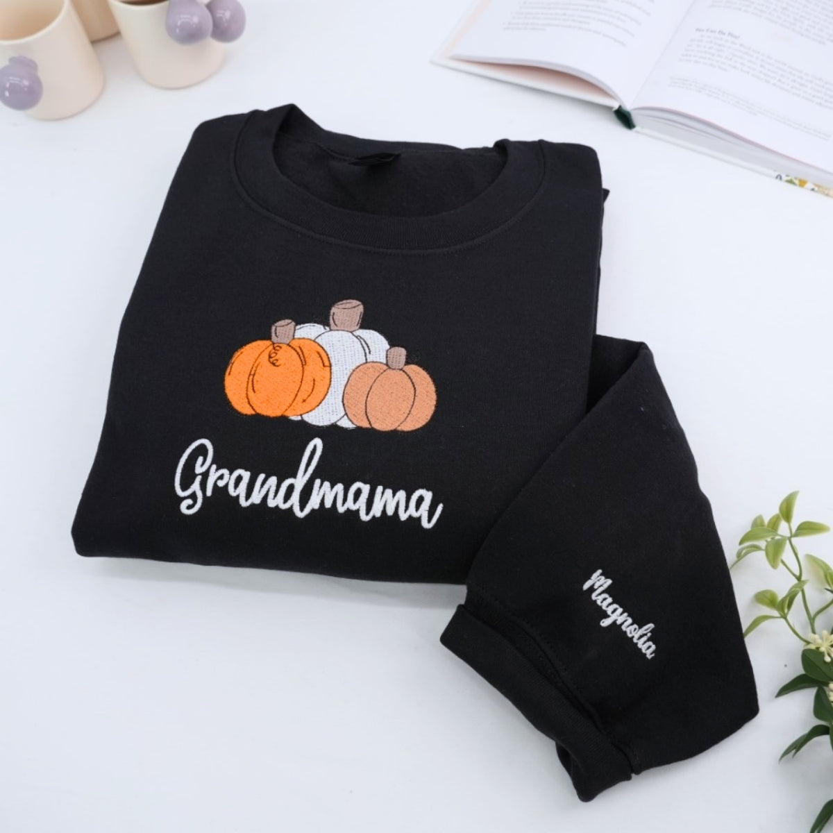 Individuell bestickte Engel- und Dämonenkatze-Kapuzenpullover für Paare