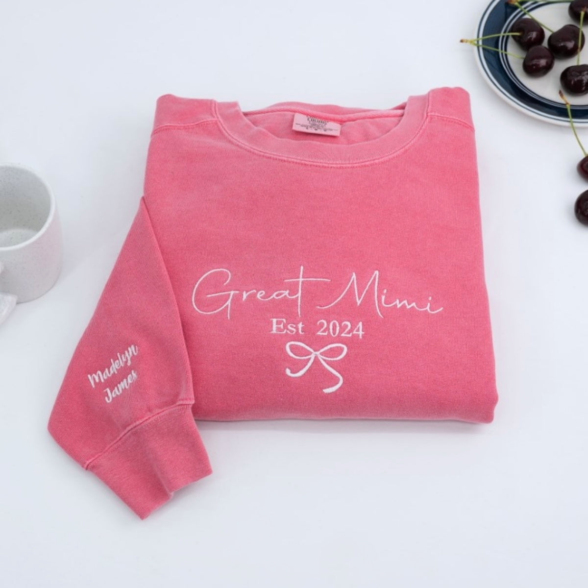 Great Mimi Custom Hoodie - Grandma Embroidered Sweatshirt - Perfect New Grandmother Gift