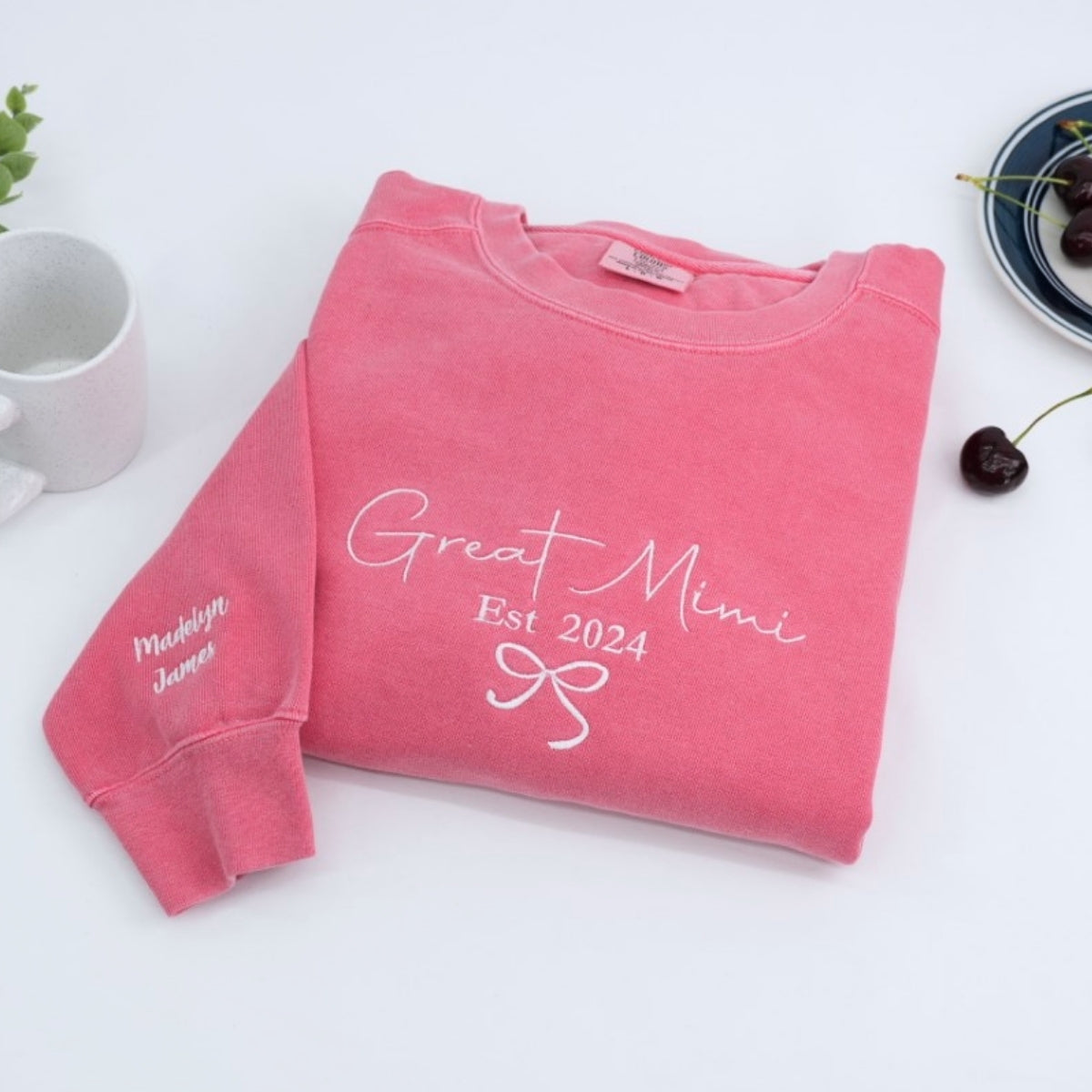 Great Mimi Custom Hoodie - Grandma Embroidered Sweatshirt - Perfect New Grandmother Gift