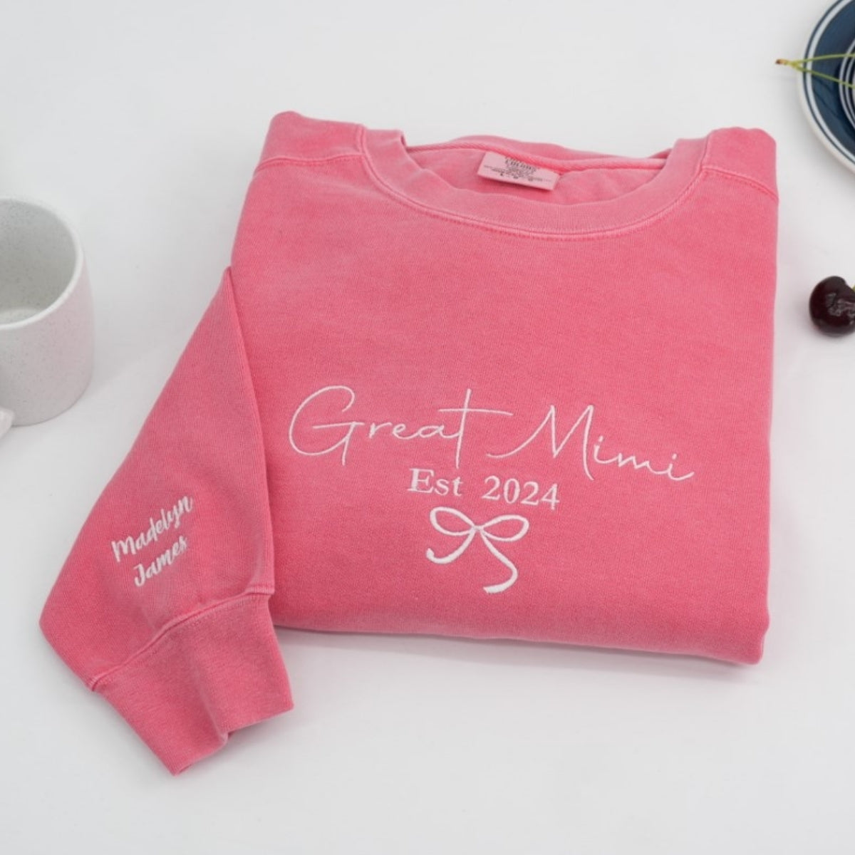 Great Mimi Custom Hoodie - Grandma Embroidered Sweatshirt - Perfect New Grandmother Gift